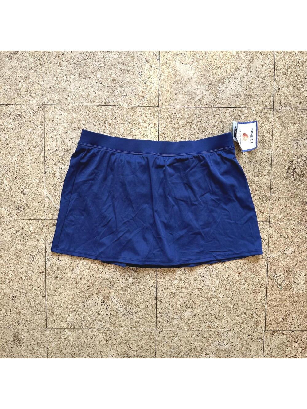 LL Bean Swim Skirt Navy Women's 16 Regular NWT Swim Bottoms Swim Skirt